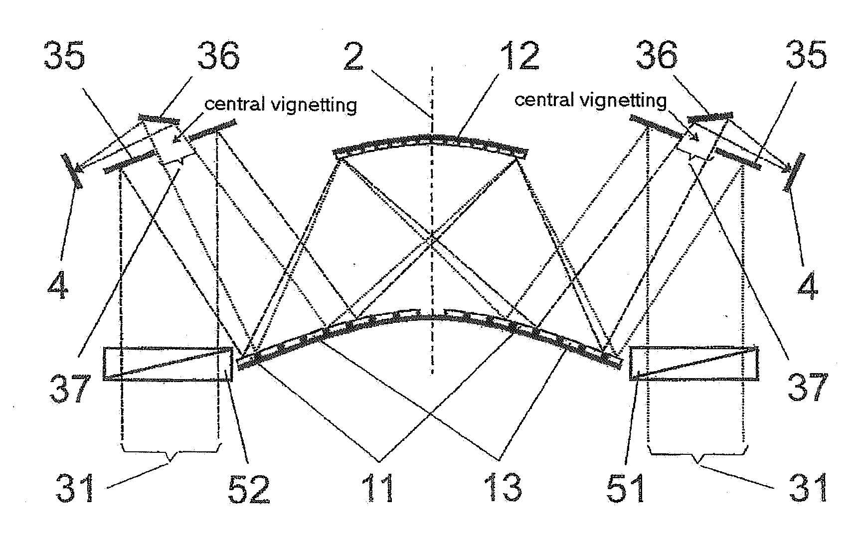 Schiefspiegler telescope with three reflecting surfaces