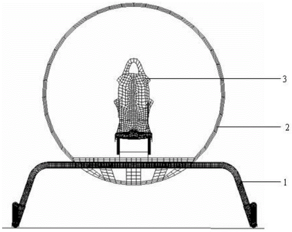 Full-helicopter anti-crash hierarchical simulation method