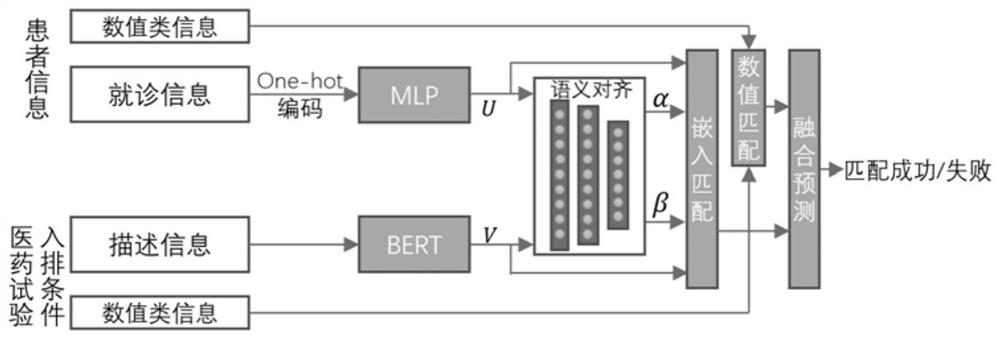 Clinical drug test patient matching method and device and computer equipment