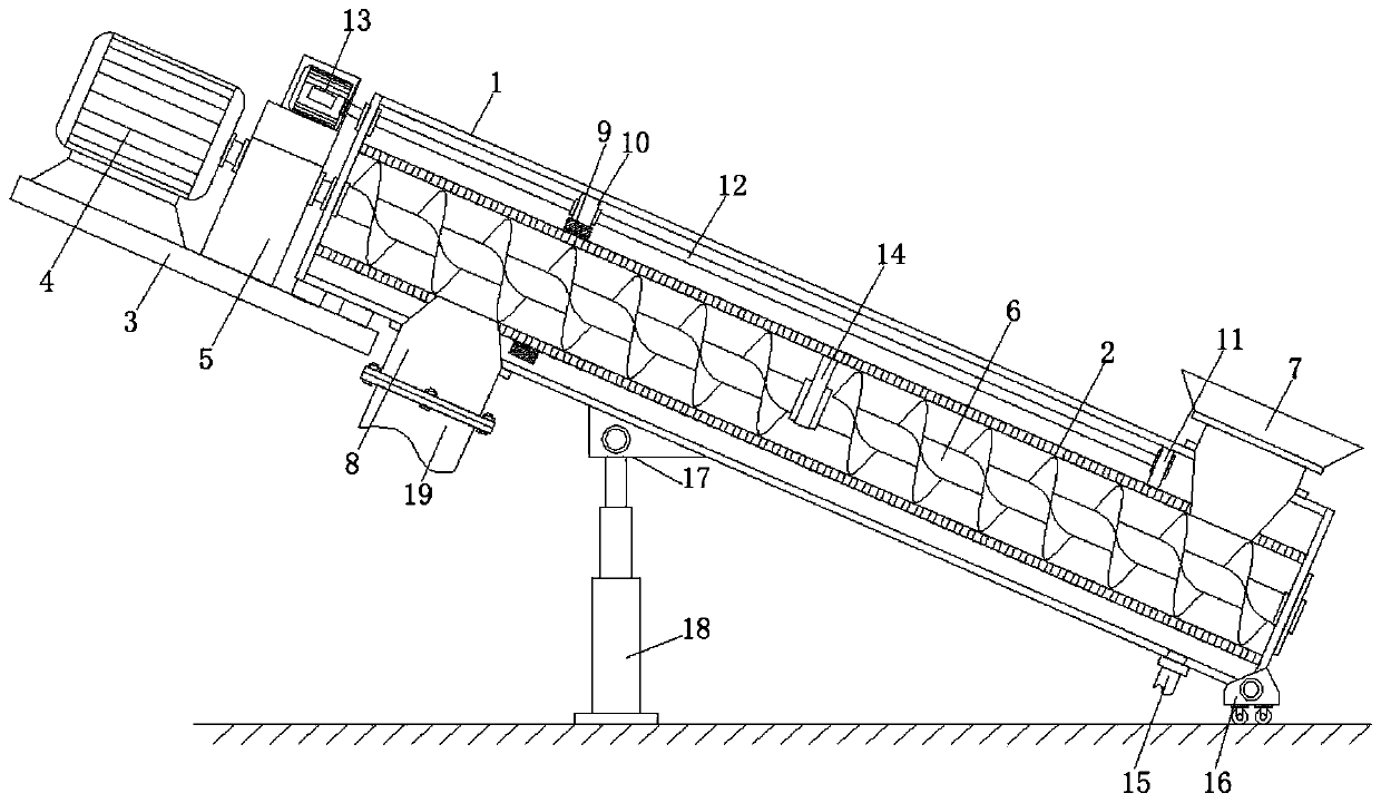 Vertical household garbage spiral conveyor