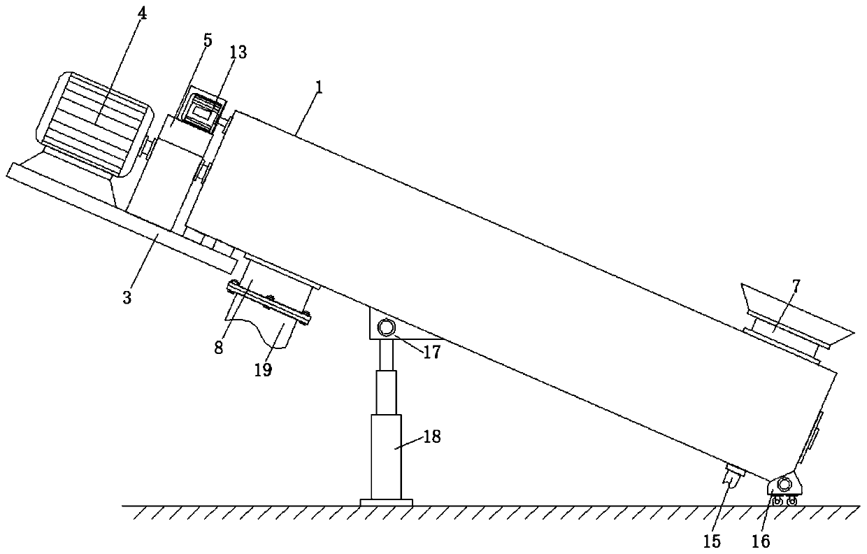 Vertical household garbage spiral conveyor