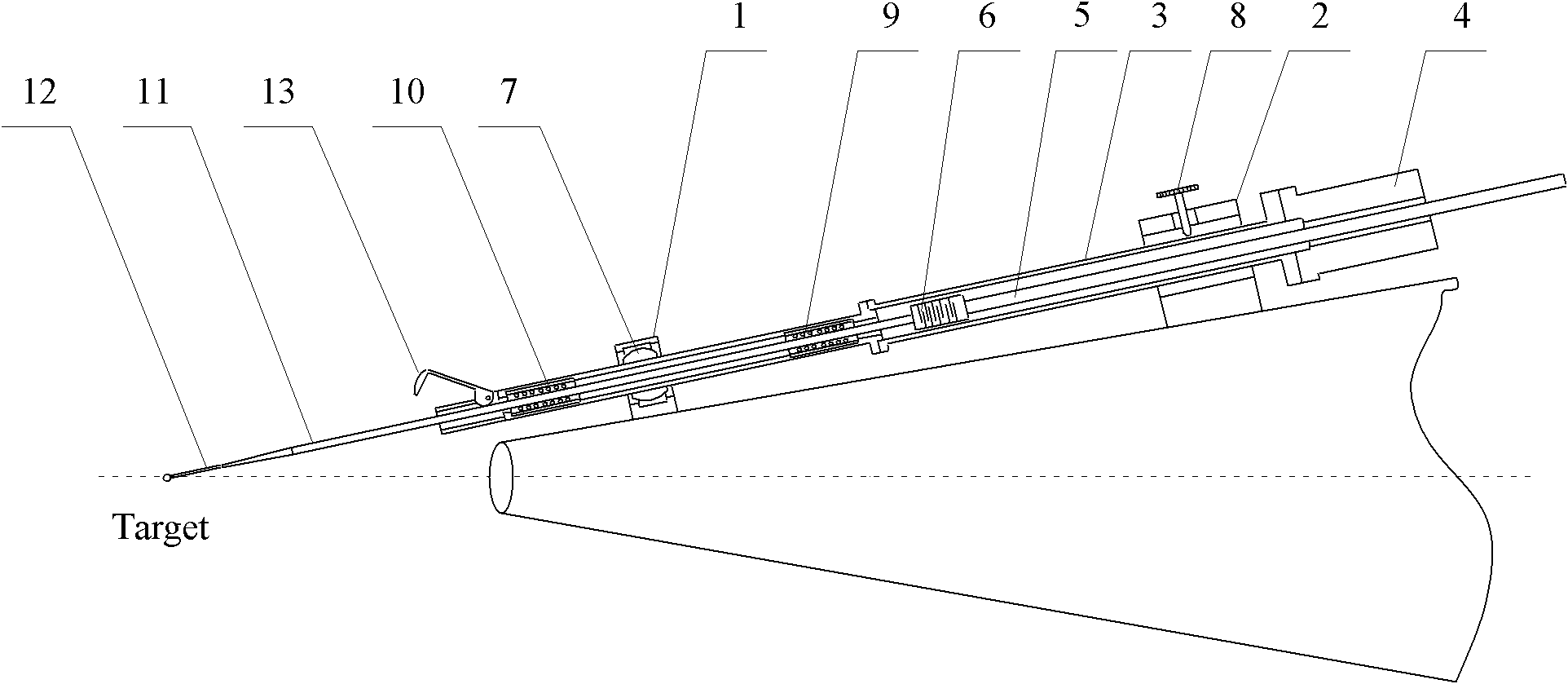 Simulating target positioning device