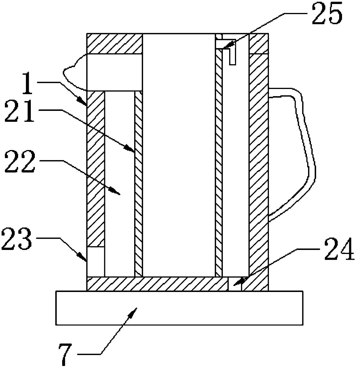 A kettle for preventing steam from escaping