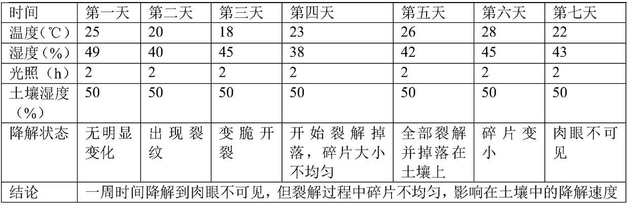 Degradable master batch, plastic film comprising same and preparation method of plastic film