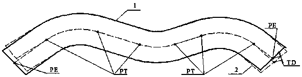 A pipe profile detection method based on three installation points