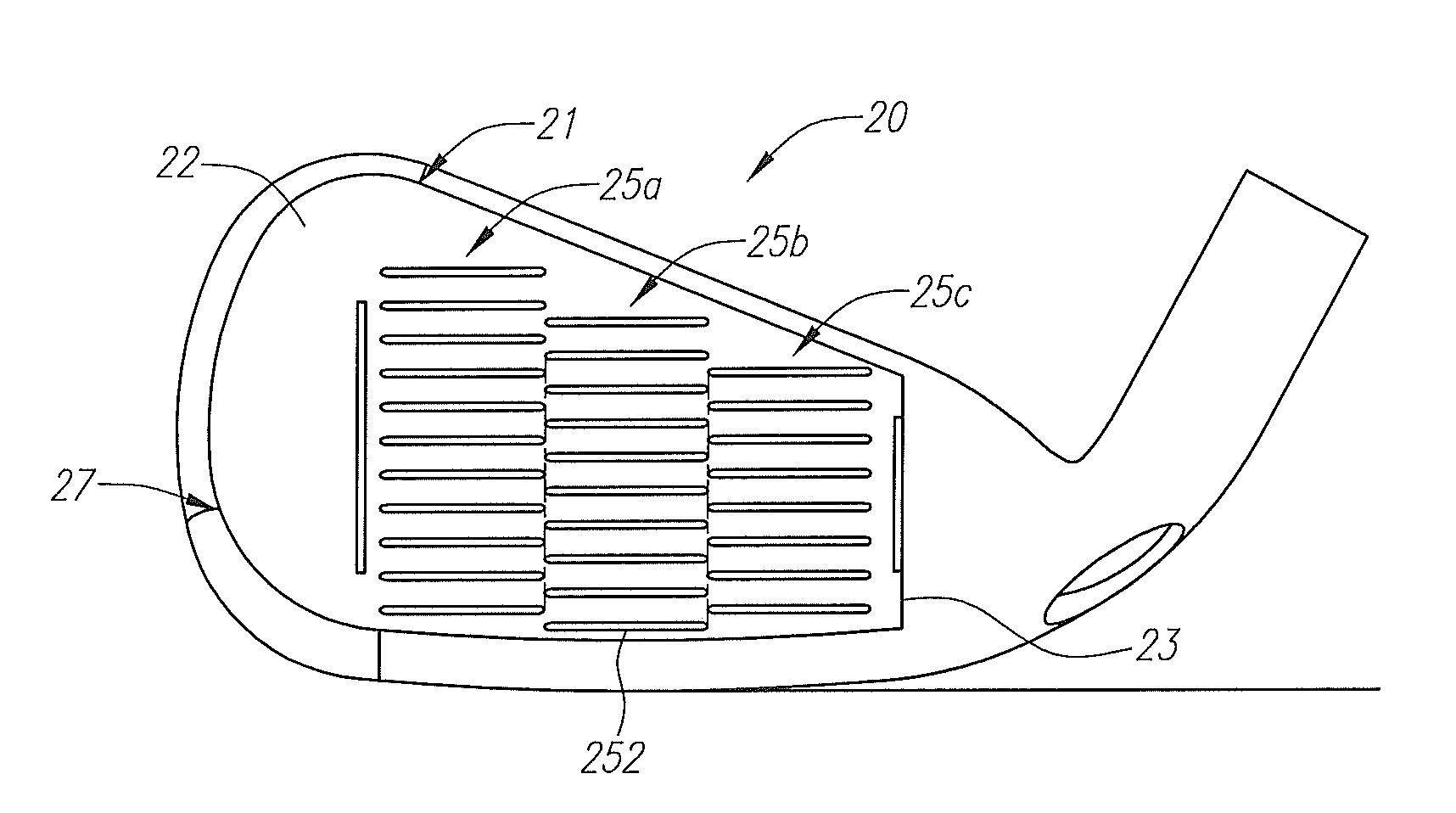 Iron-type golf club head with reduced face area below the scorelines