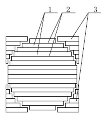 Structural glued-laminated timber round wooden column and manufacturing method thereof