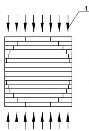 Structural glued-laminated timber round wooden column and manufacturing method thereof