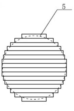 Structural glued-laminated timber round wooden column and manufacturing method thereof