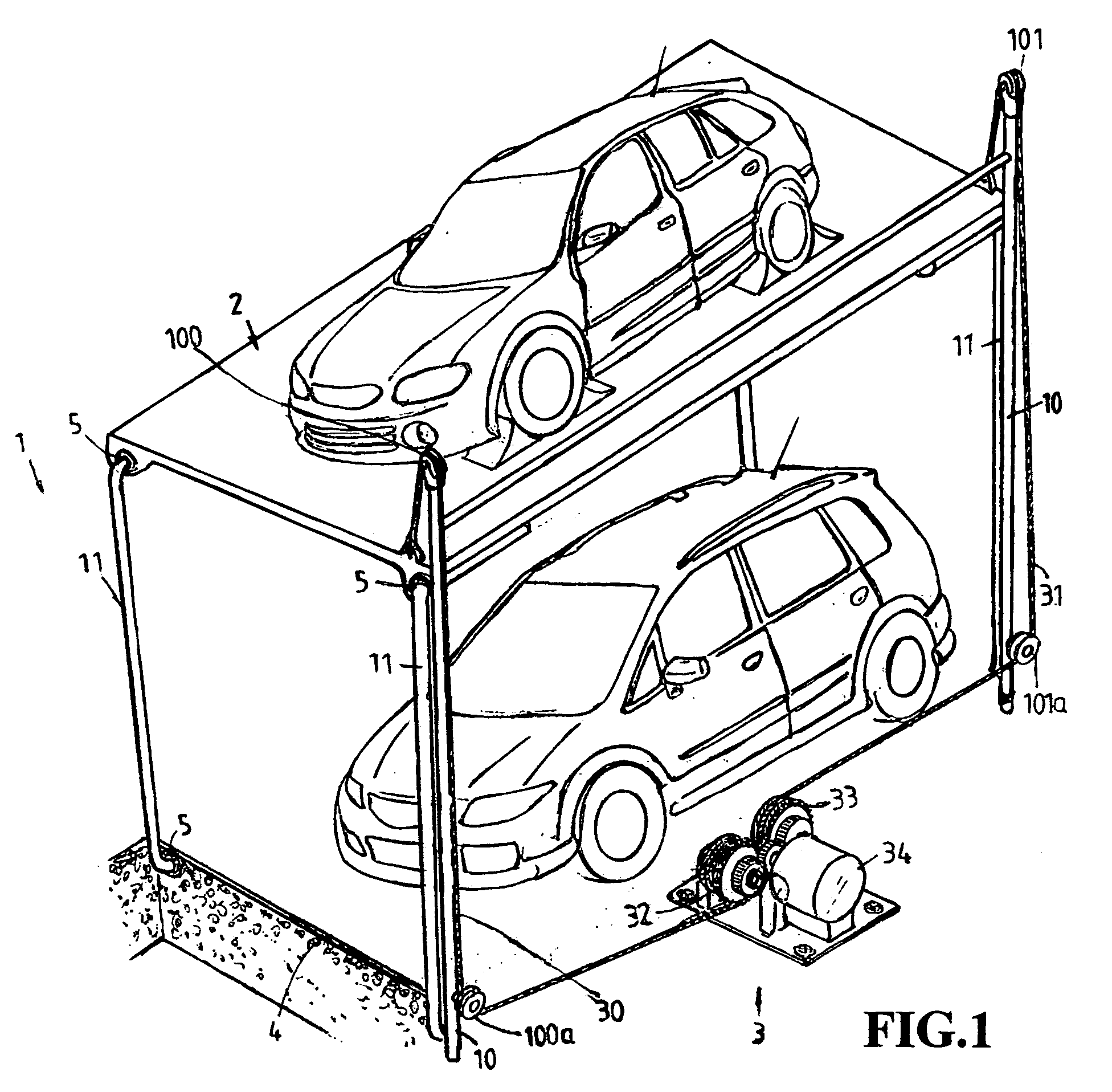 Road side parking apparatus