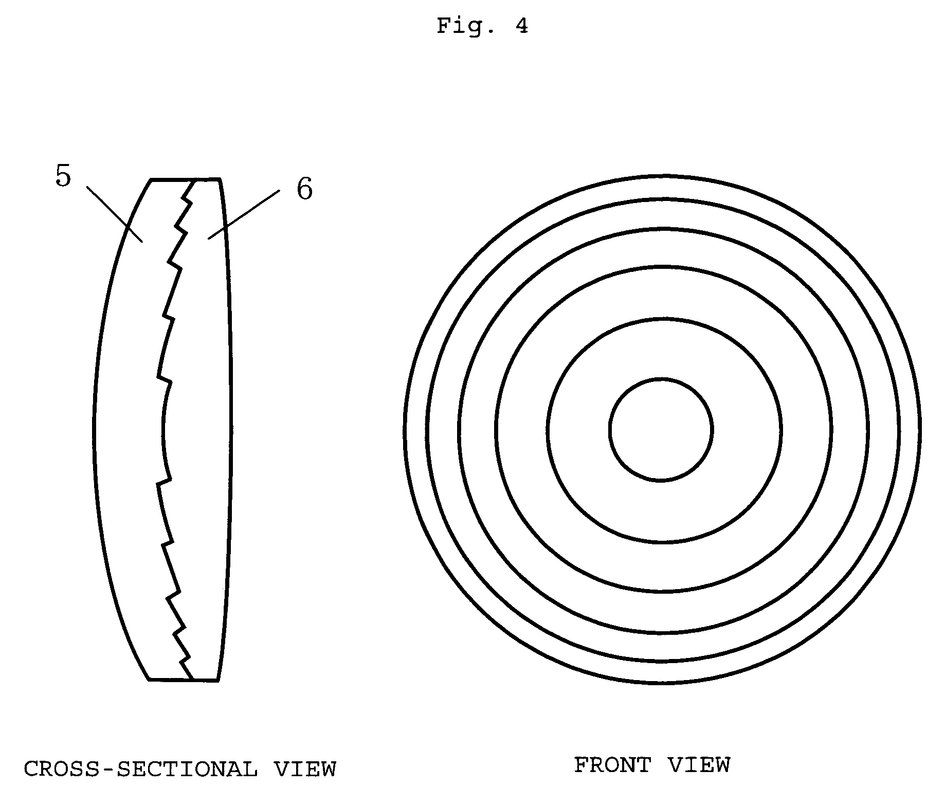 Optical element and achromatic lens