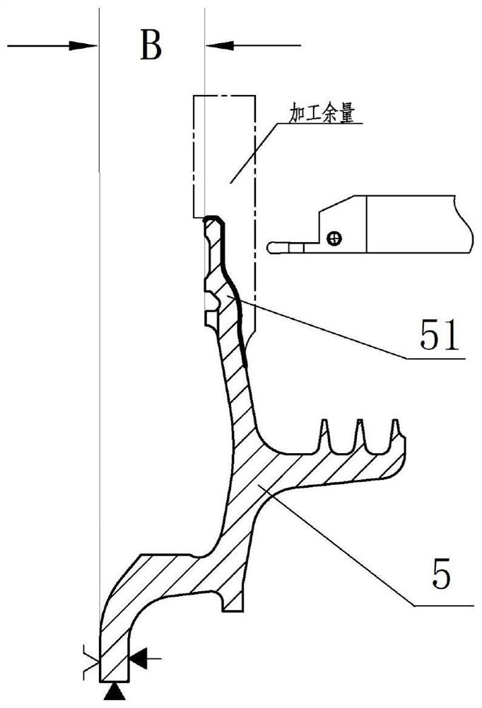 Machining anti-deformation clamp for thin-wall baffle part