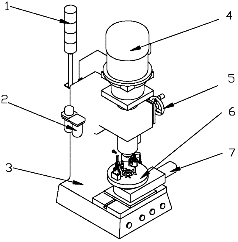 Multi-station full-automatic pneumatic rotating riveting machine