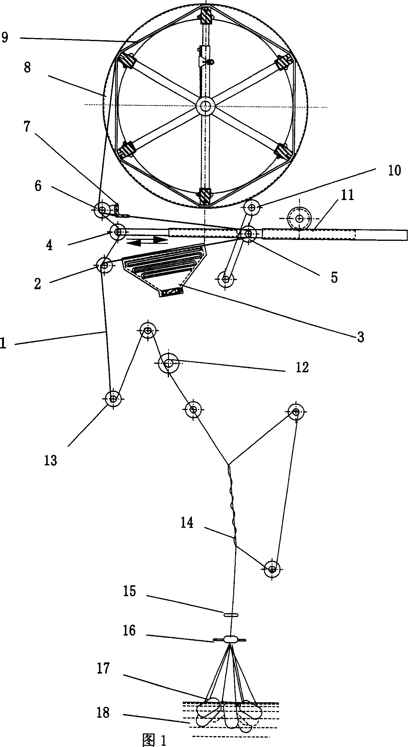 Single silk drying winding system of orice reeling machine