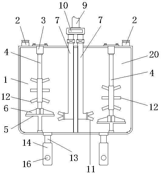 Wastewater treatment acid-base dosing device for thermal power plant