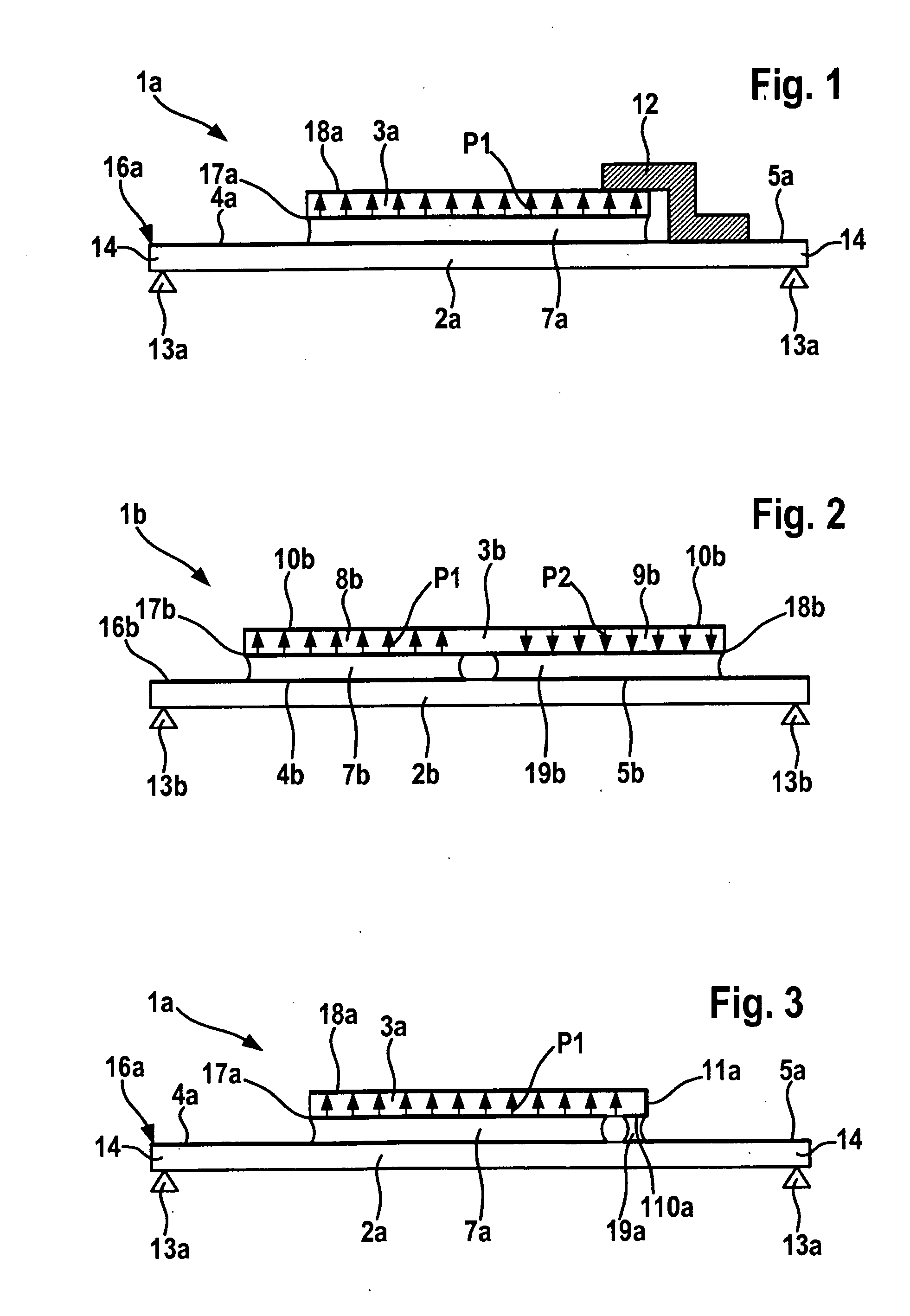 Bending transducer for generating electrical energy from mechanical deformations