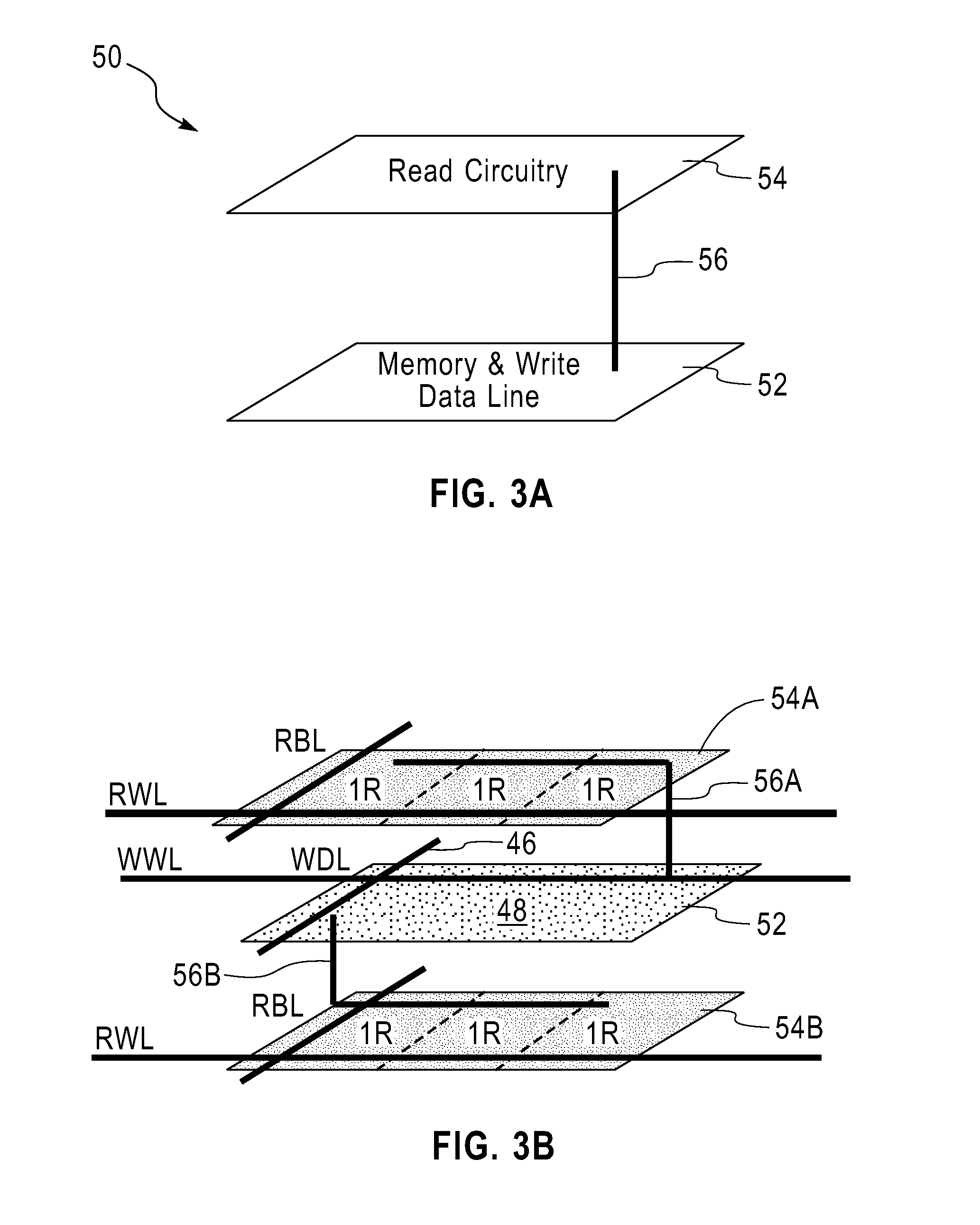 Multiple wafer level multiple port register file cell