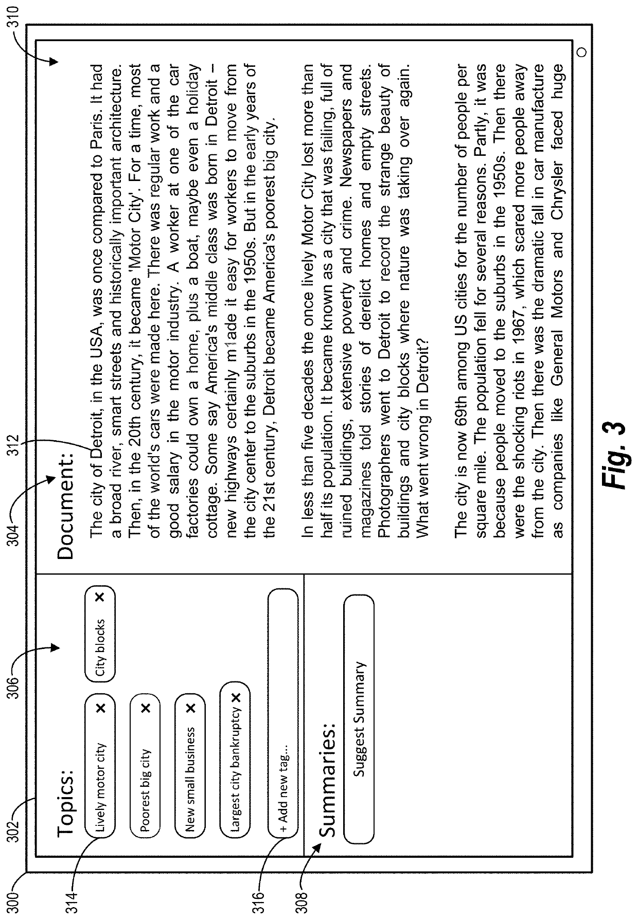 Generating structured text summaries of digital documents using interactive collaboration