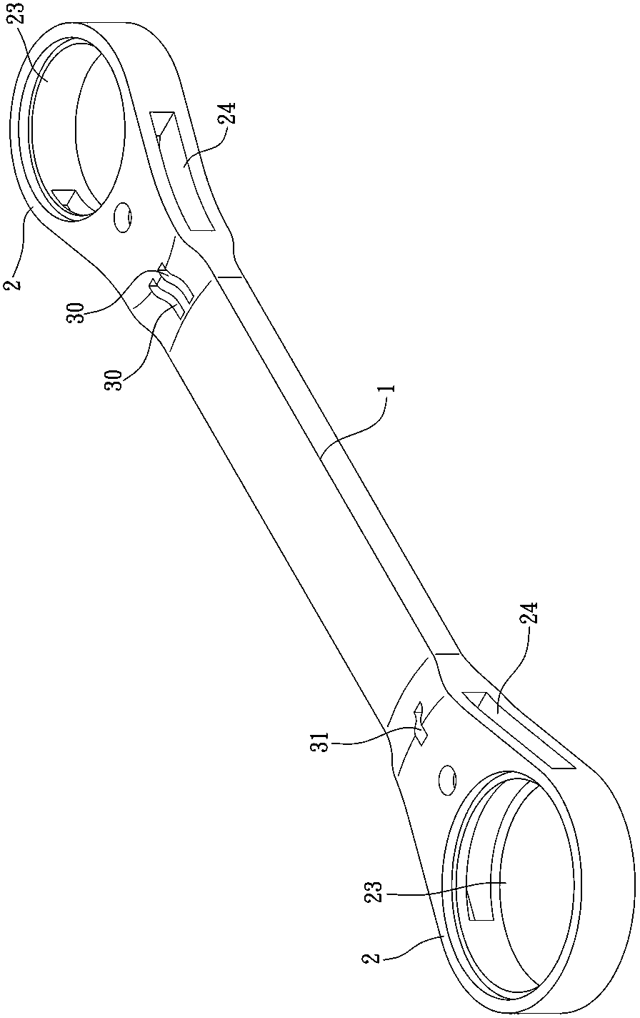 Ratchet wrench main body and manufacturing method thereof