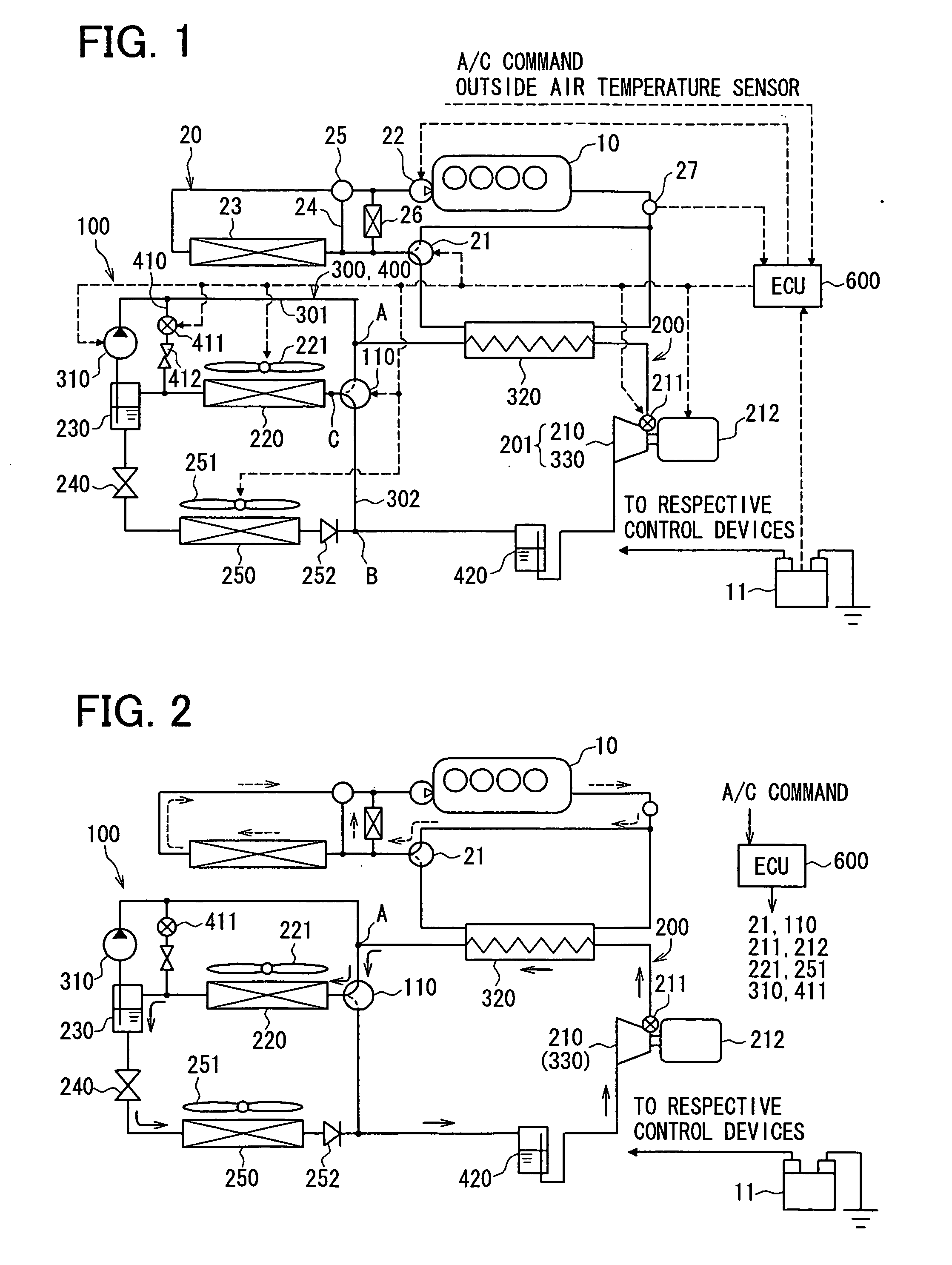 Vapor compression refrigerating device