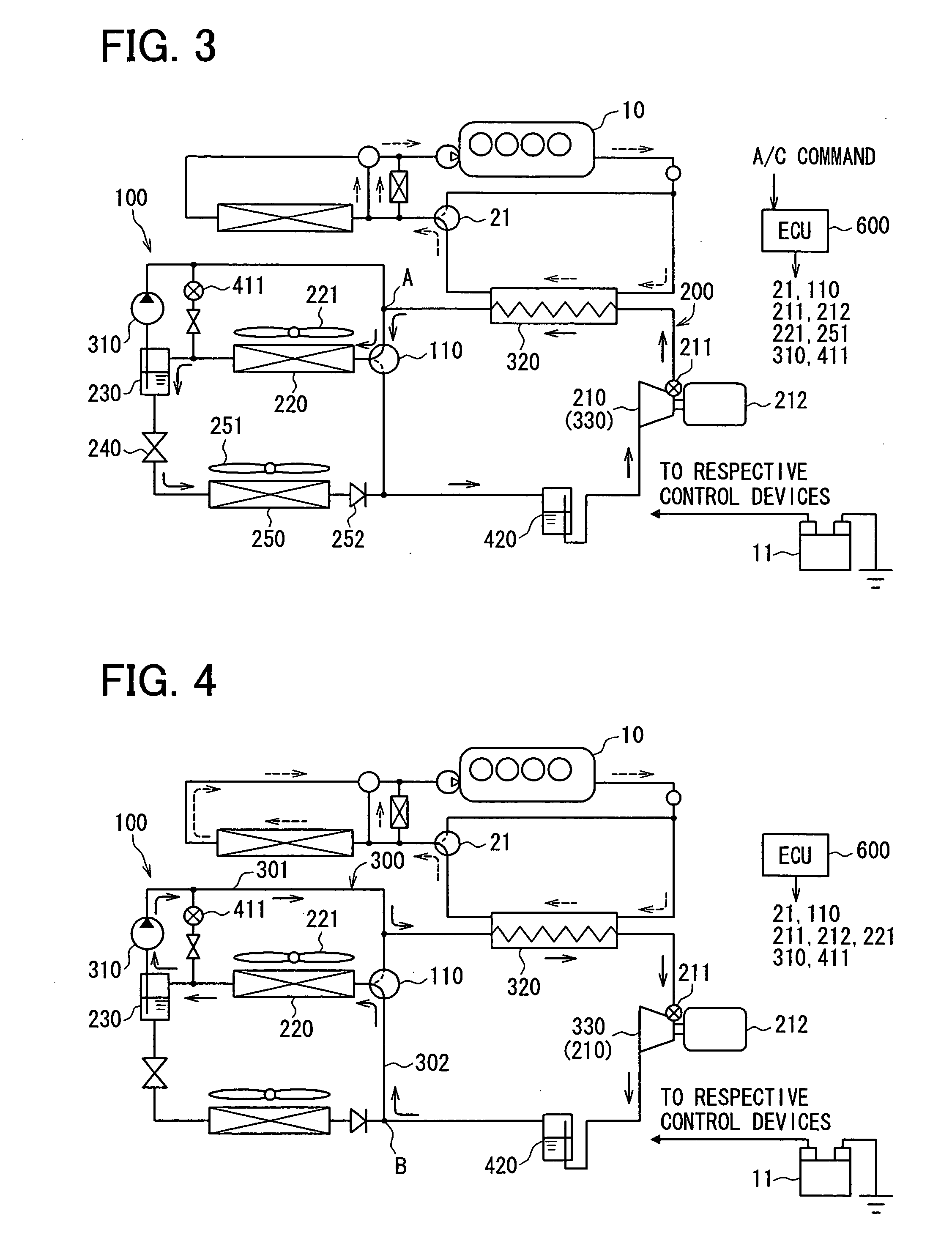 Vapor compression refrigerating device