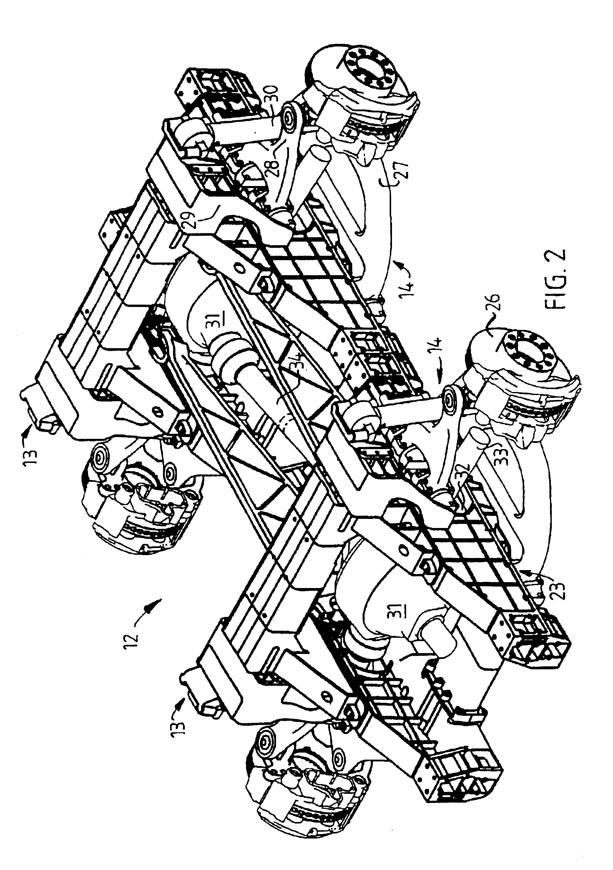 Rear axle arrangement for a heavy vehicle