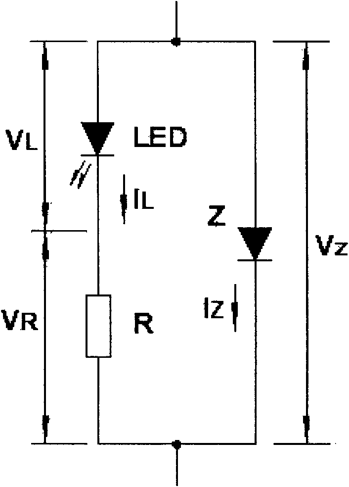 Constant-current unit voltage-stabilizing light-emitting diode (LED) traffic signal lamp