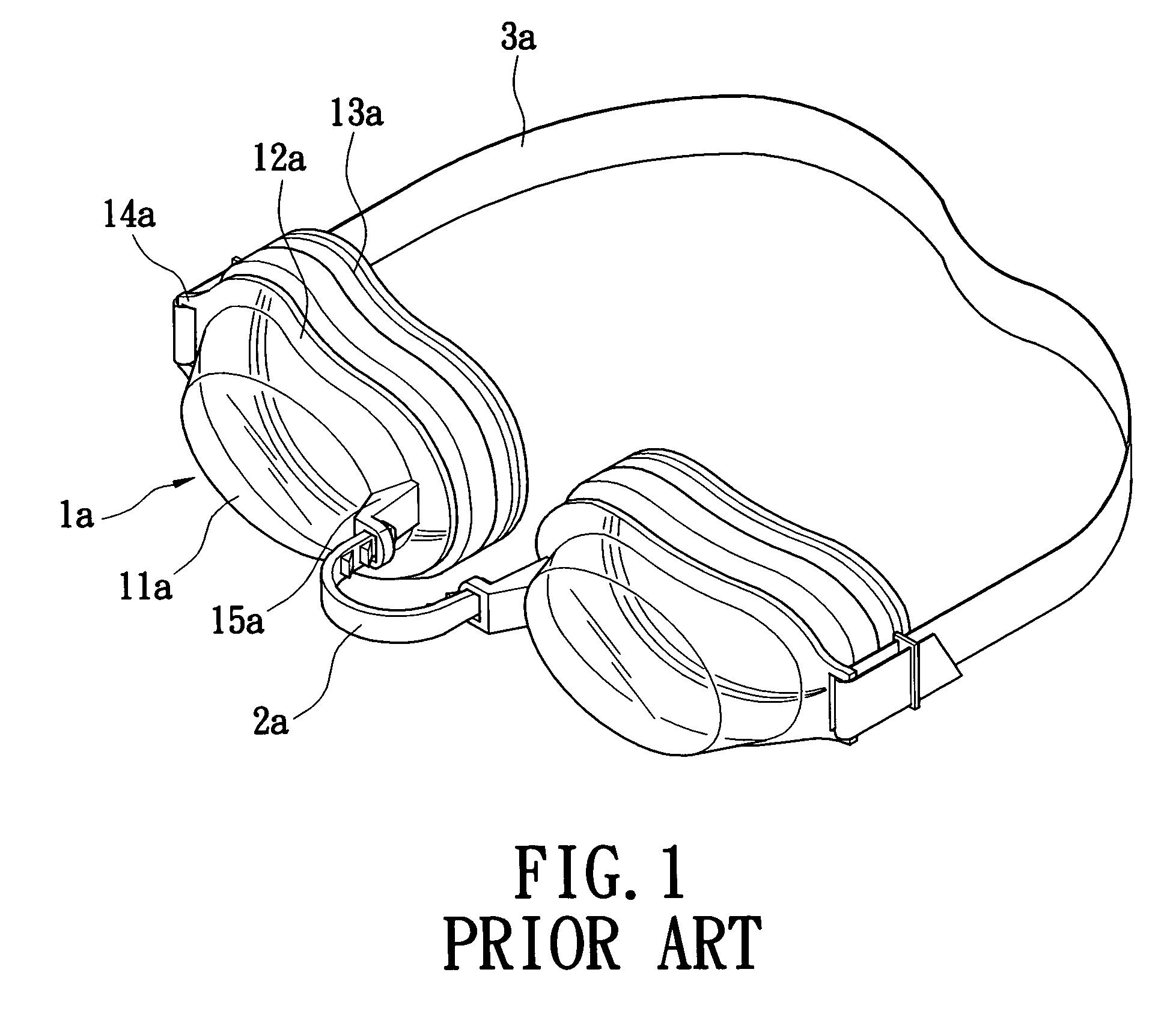 Pair of shining swimming goggles