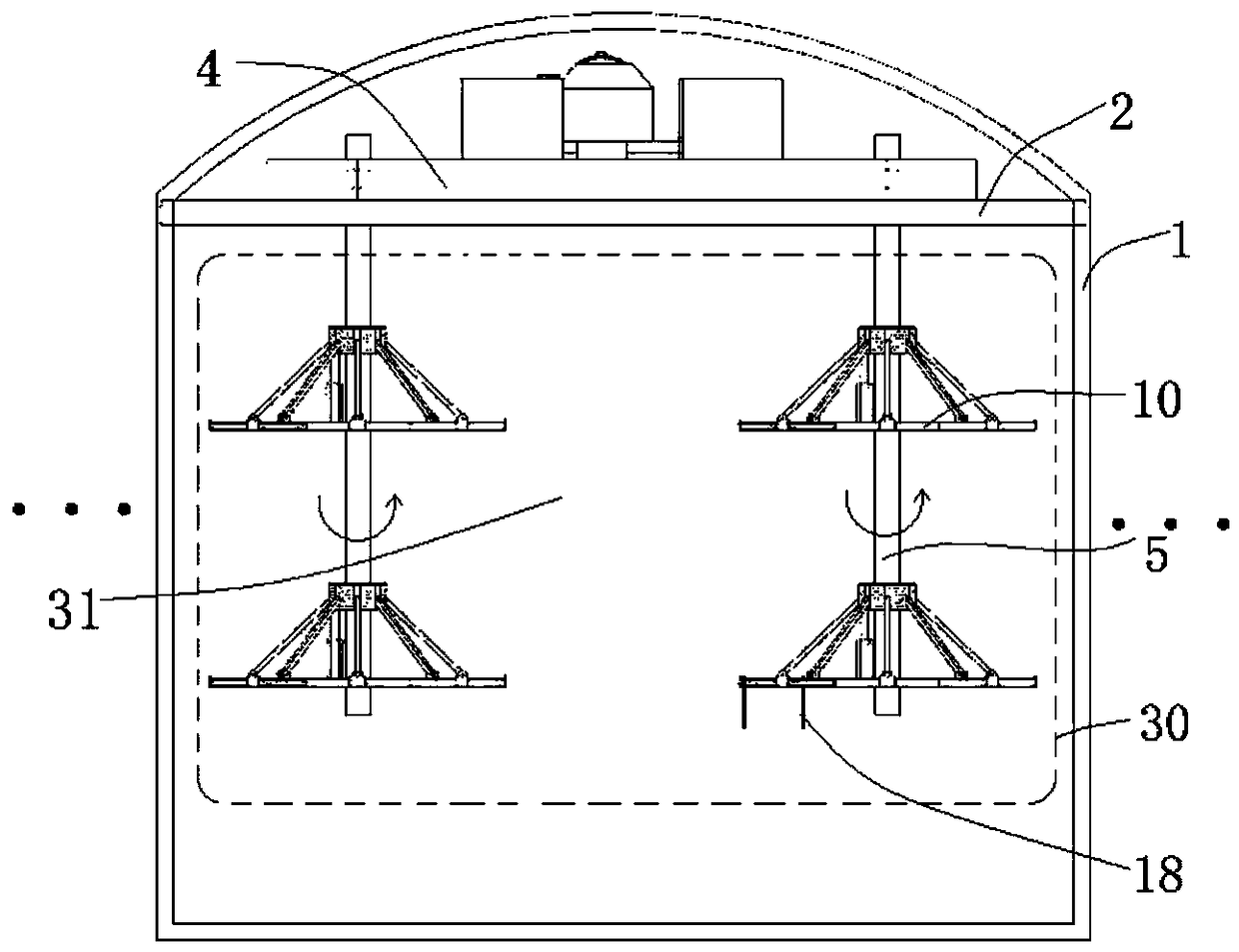 Suspended edible fungus planting device and cultivation method thereof