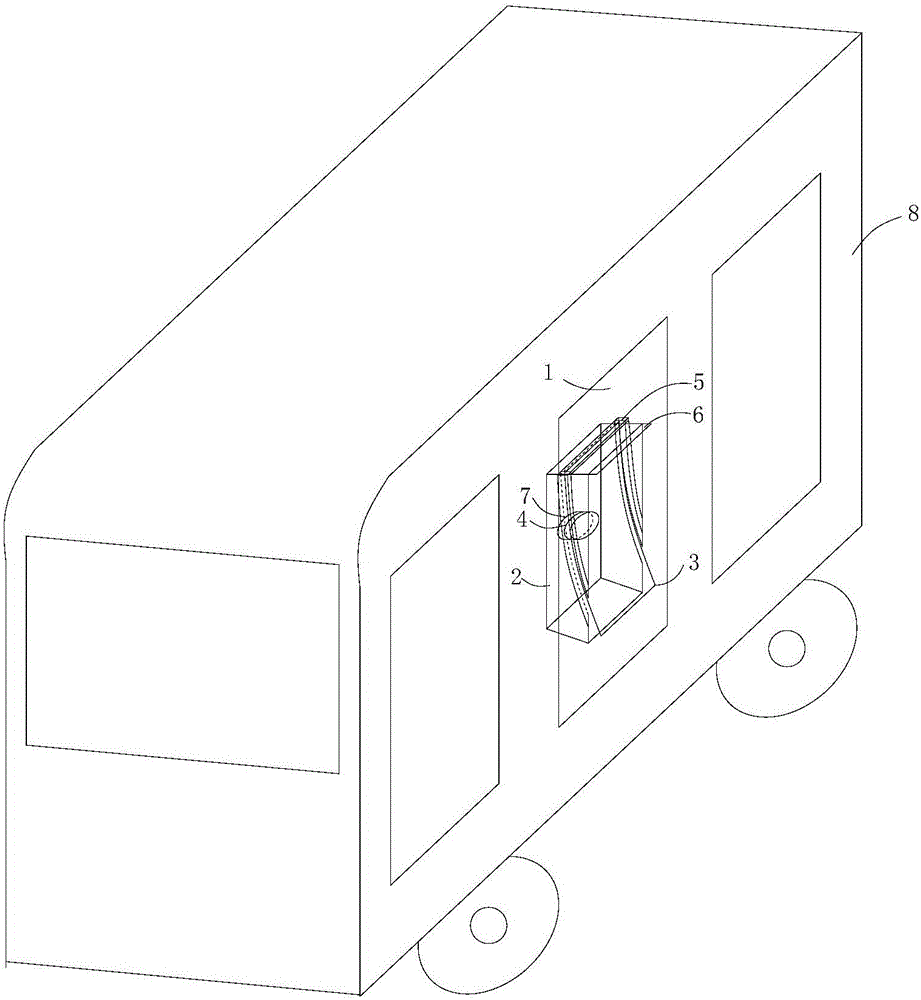 Vehicle-mounted intelligent rainproof ventilative denoising device