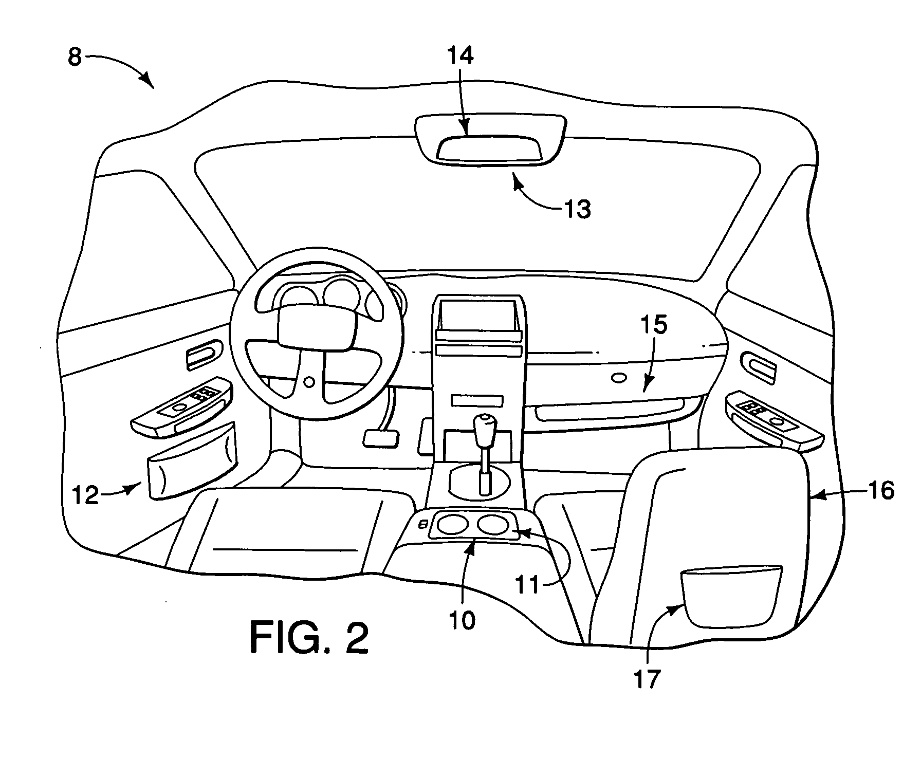 Vehicle cabin power transfer arrangement