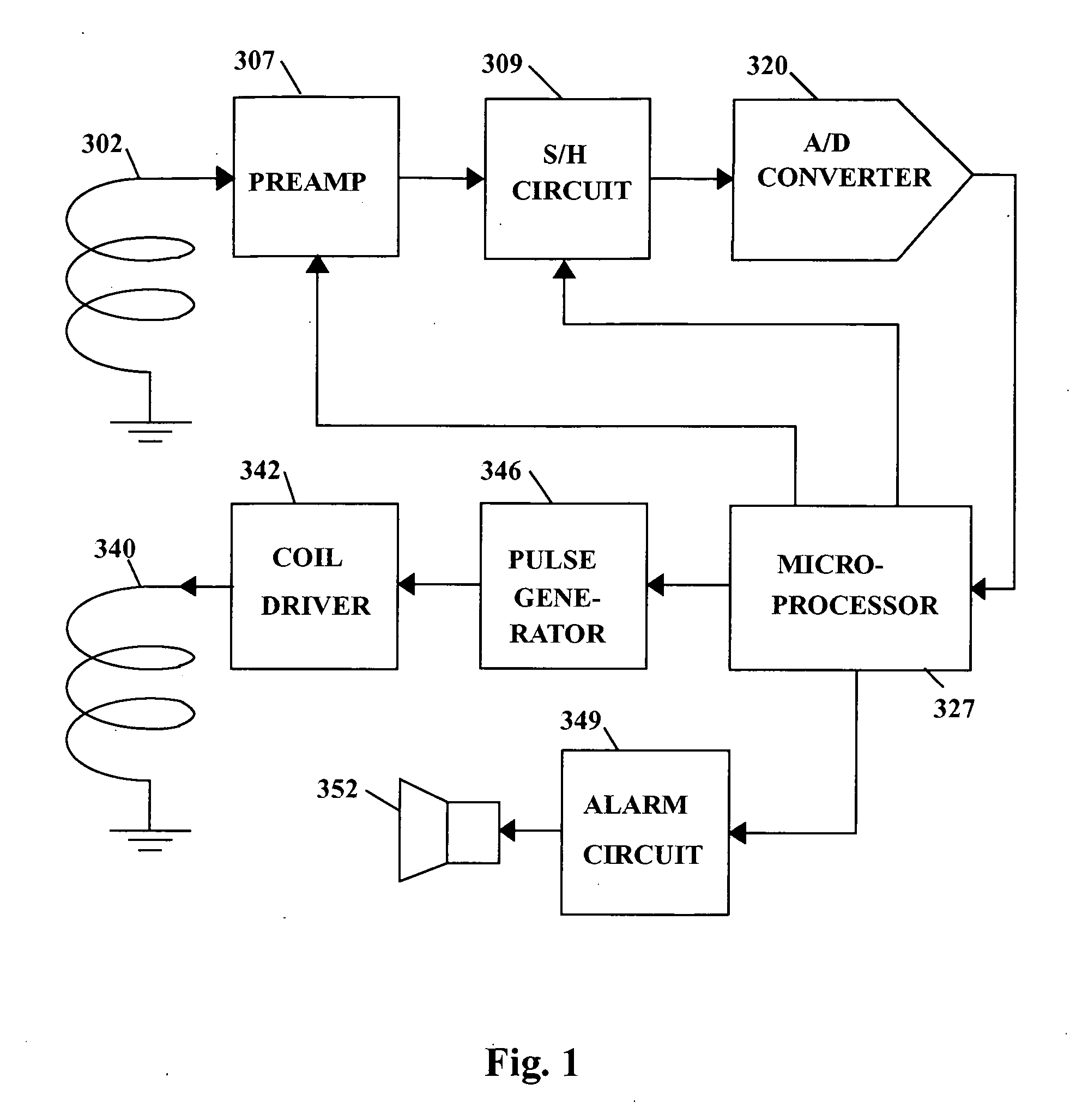 Metal detector for use with conductive media