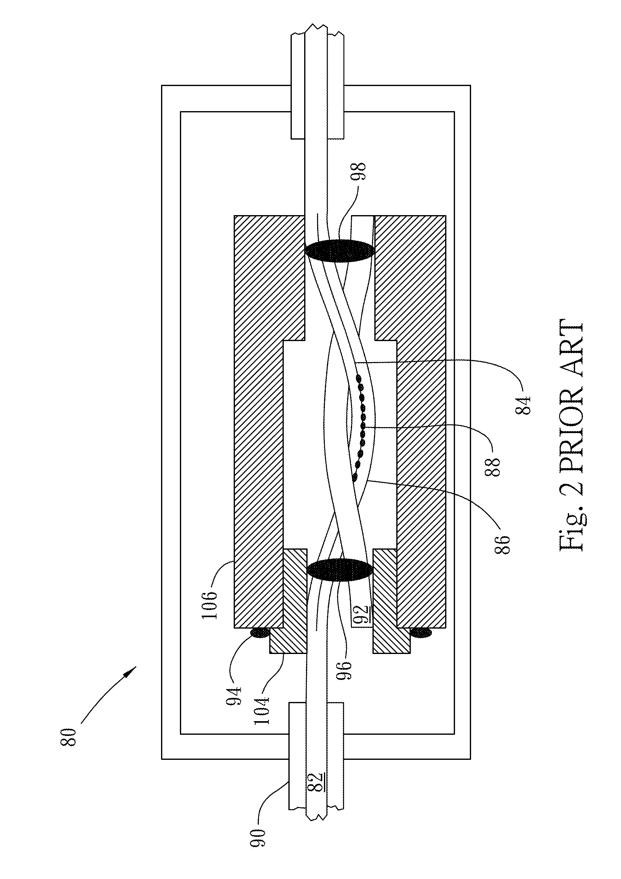 Thermal compensated and tensed spring compact fiber bragg grating wavelength filter device