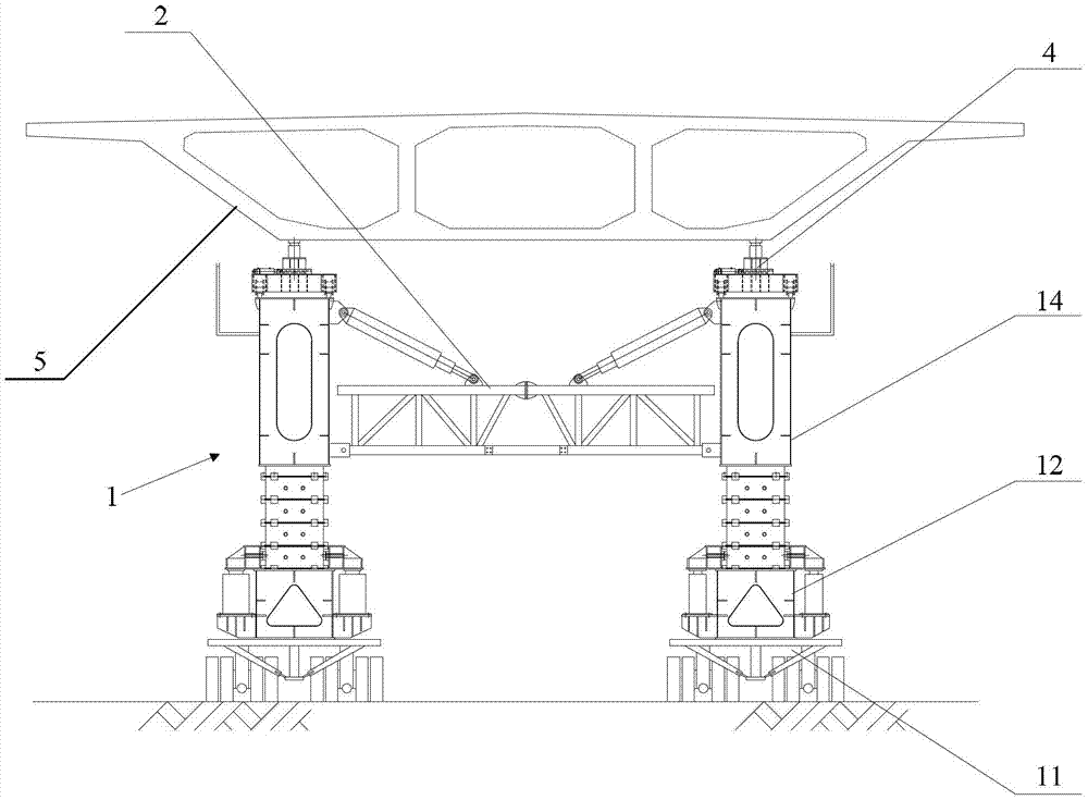 Wheeled guide beam bridging machine and section beam installation process