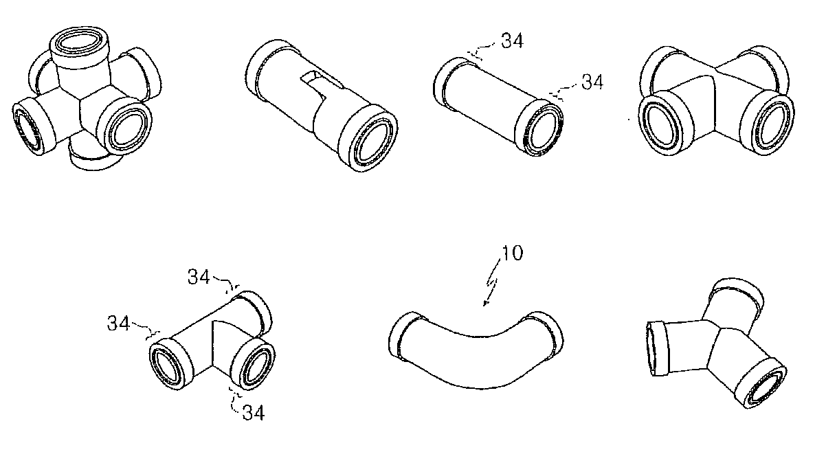 Piece with magnets for building a toy