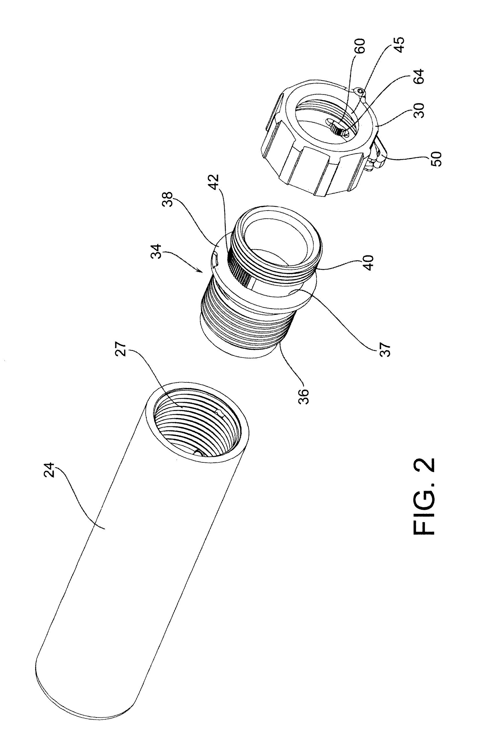 Blank firing adapter for firearm