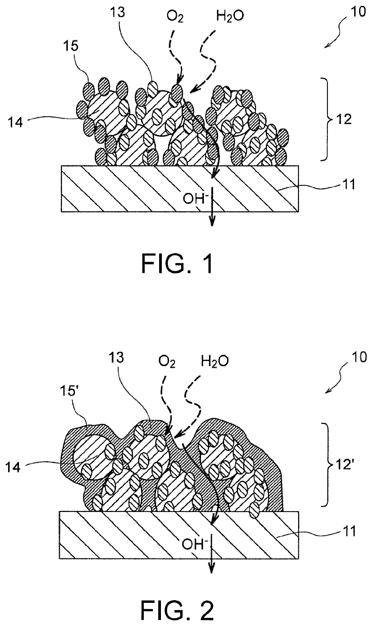 Air electrode for metal-air battery