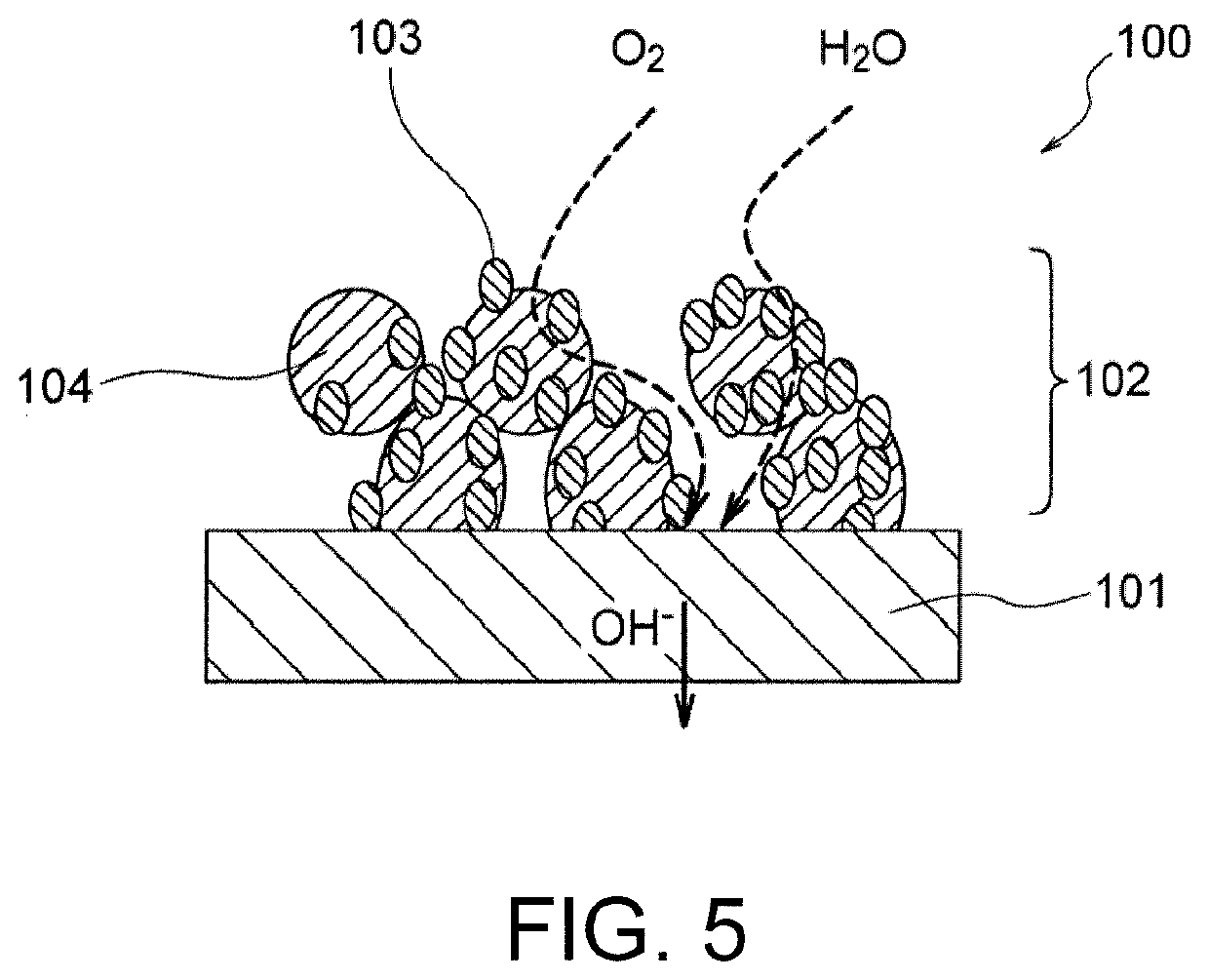 Air electrode for metal-air battery