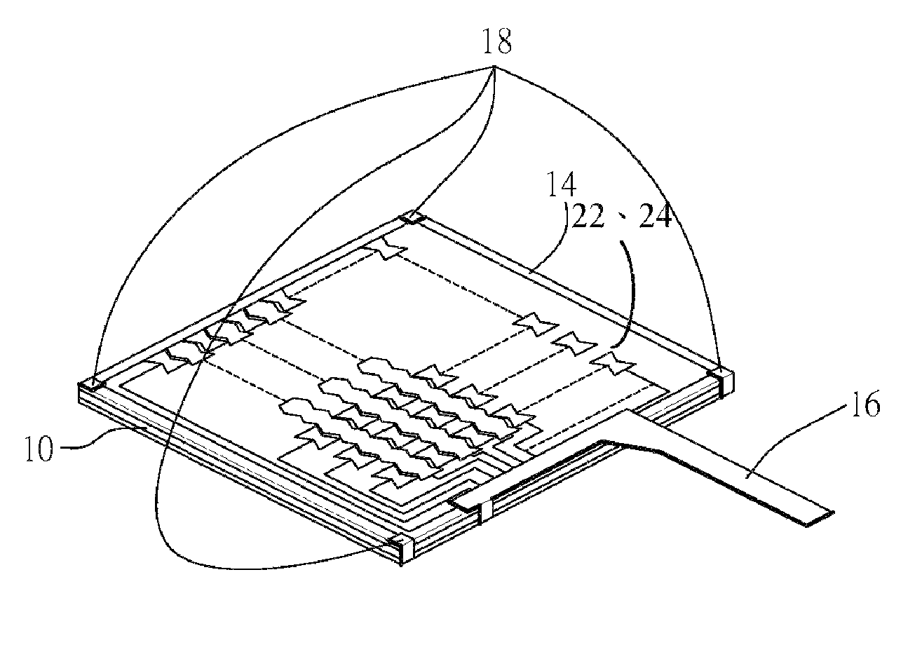 Touch panel having a shielding structure and method of manufacturing the same