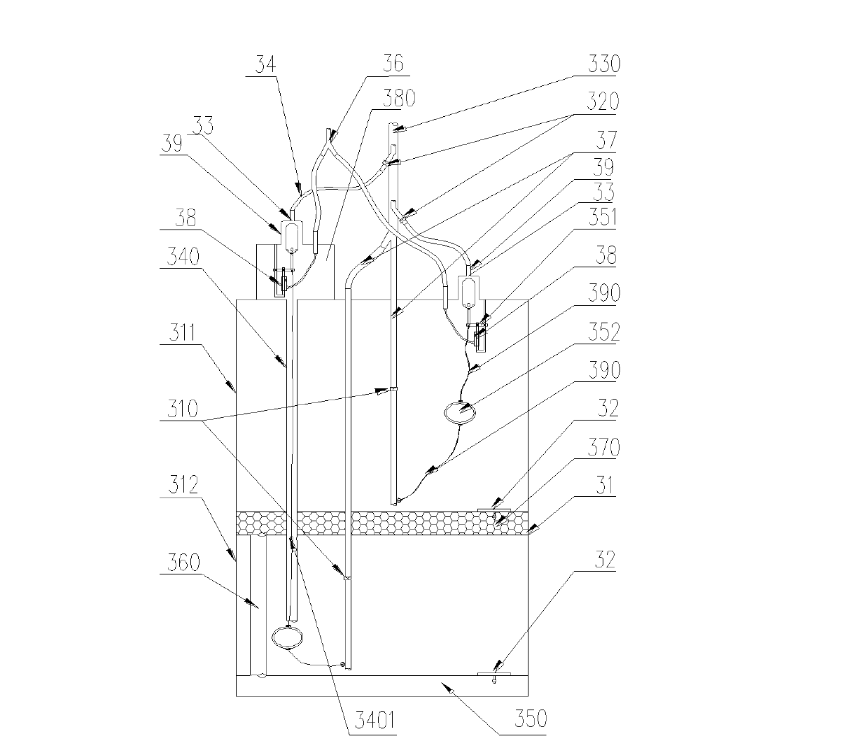 Air-pressure pumping-out long-distance water transmission system and potential energy generating system