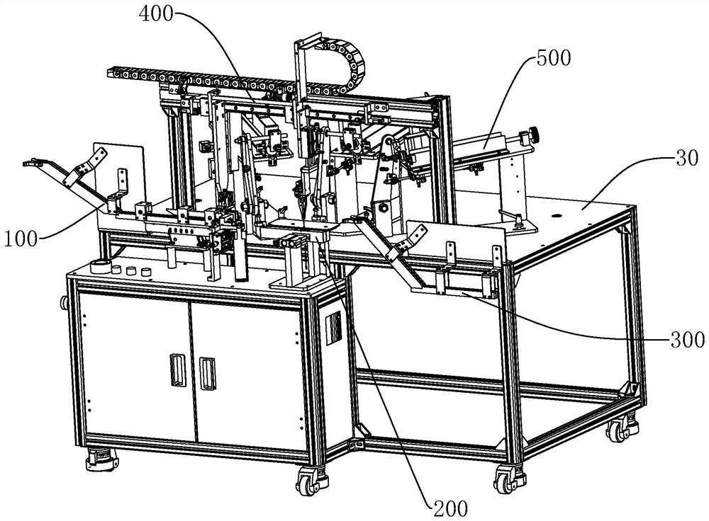 Hang tag stringing device and method