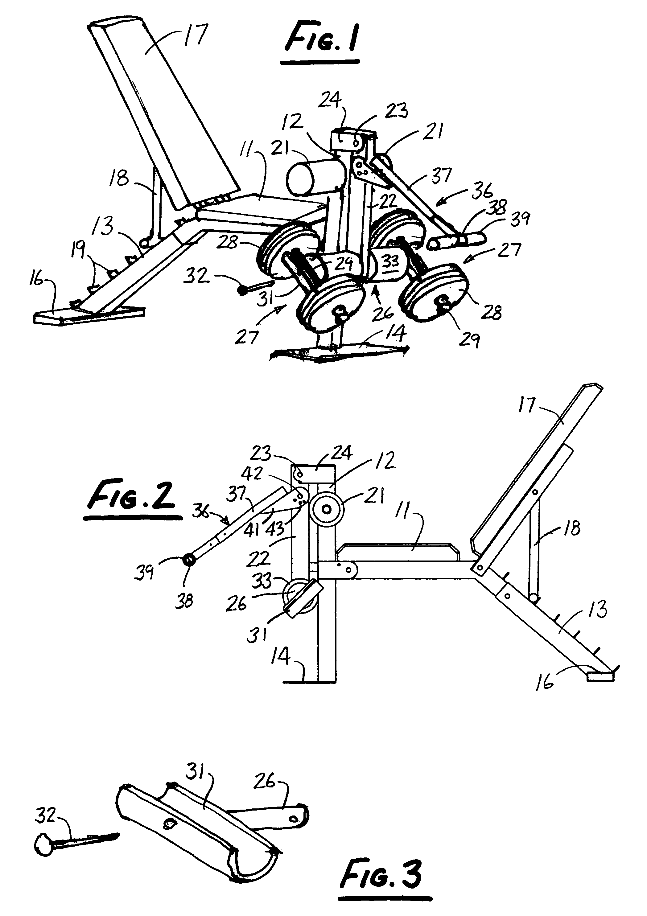 Compact weight bench