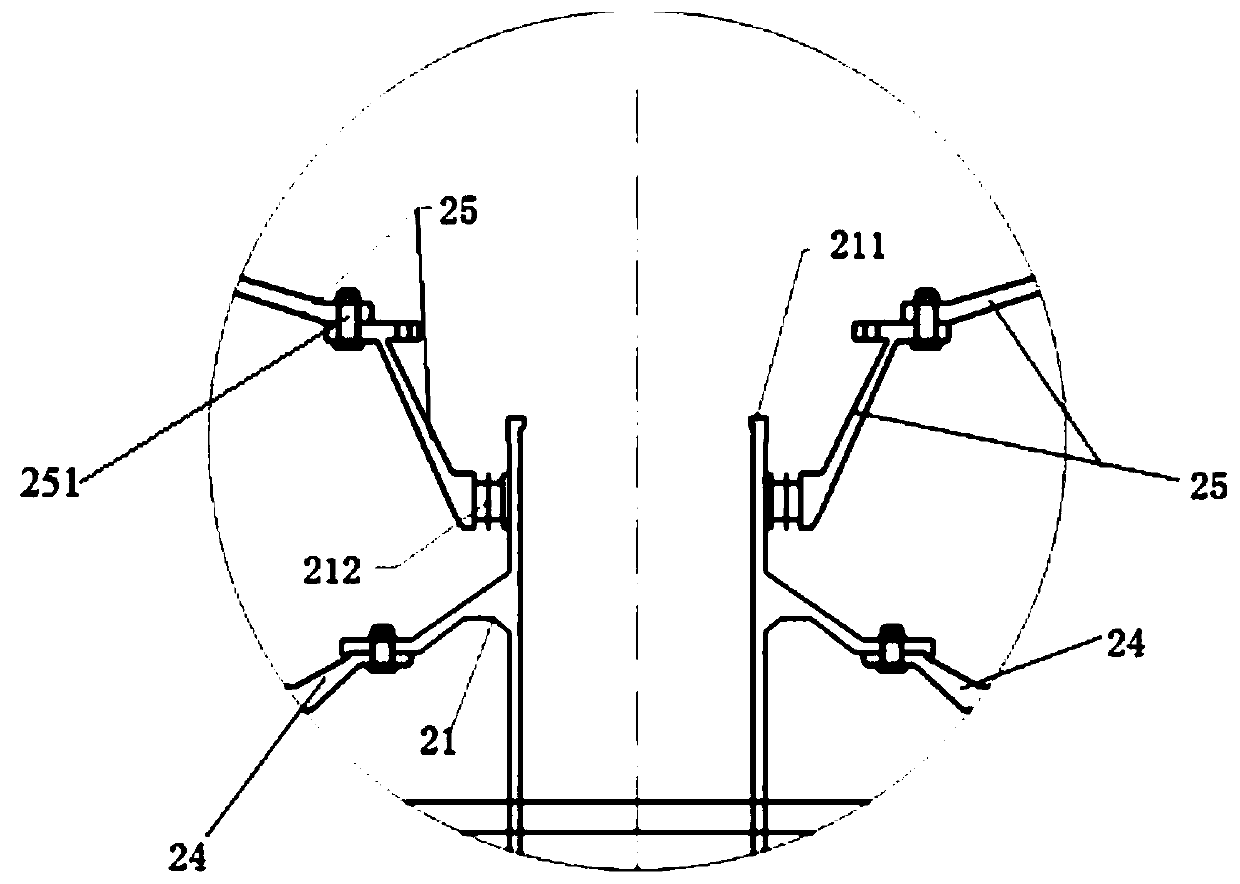 Rotary stator precise positioning device and method for bearing large axial load in rotary type