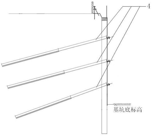 Pile-anchor supporting foundation pit deepening and reinforcing supporting structure and construction method thereof