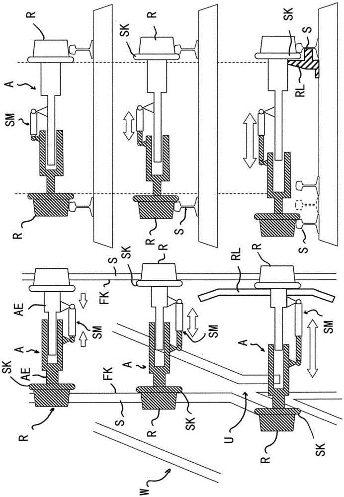 Forcibly spread frame for a rail vehicle and rail vehicle with such a frame