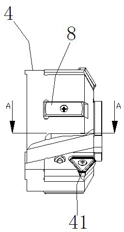 Integral advancing scraping and rolling compound cutter for flexibly boring, scraping and rolling