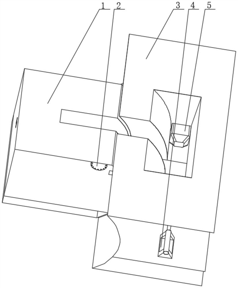 A T-type hydraulic rotary arm type flexible connection device and connection method thereof