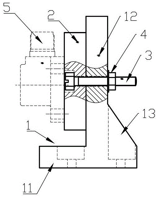 Transverse vibration clamp adjustable in gravity center and angle