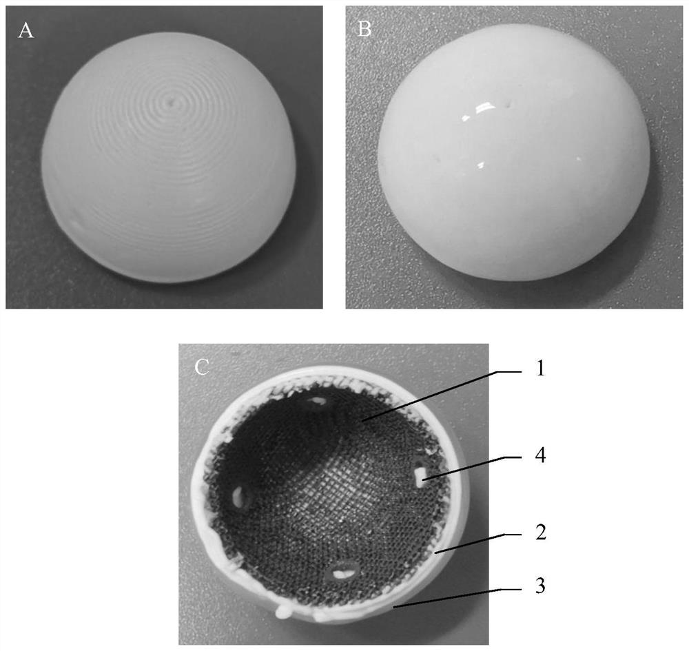 Multilayer bionic joint based on curved surface 3D printing and preparation method thereof