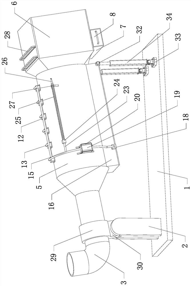 Cleaning and dust removing device for rubber tire processing